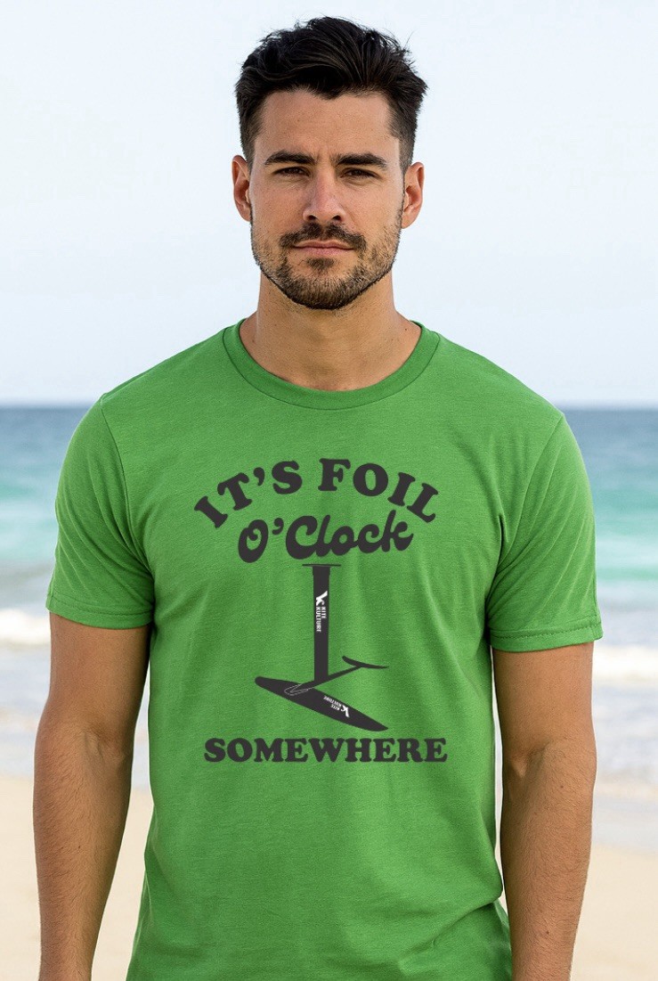 It’s Foil O’clock Kitesurfing T Shirt Foiling Wingfoil Tee SUP Board Gifts