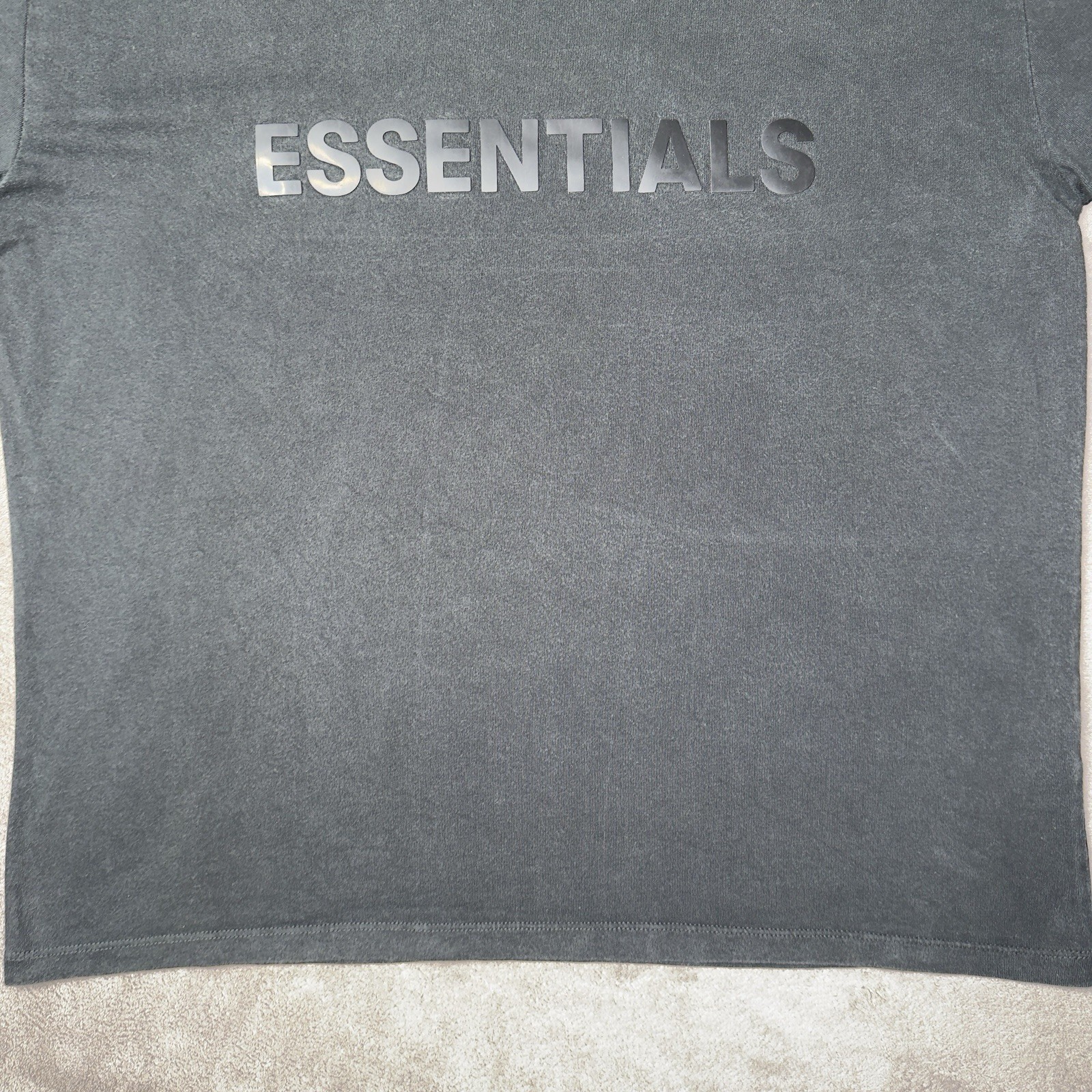 FOG Essentials Boxy T-Shirt Unisex XS Stretch Limo Black 125SP202000F SS20