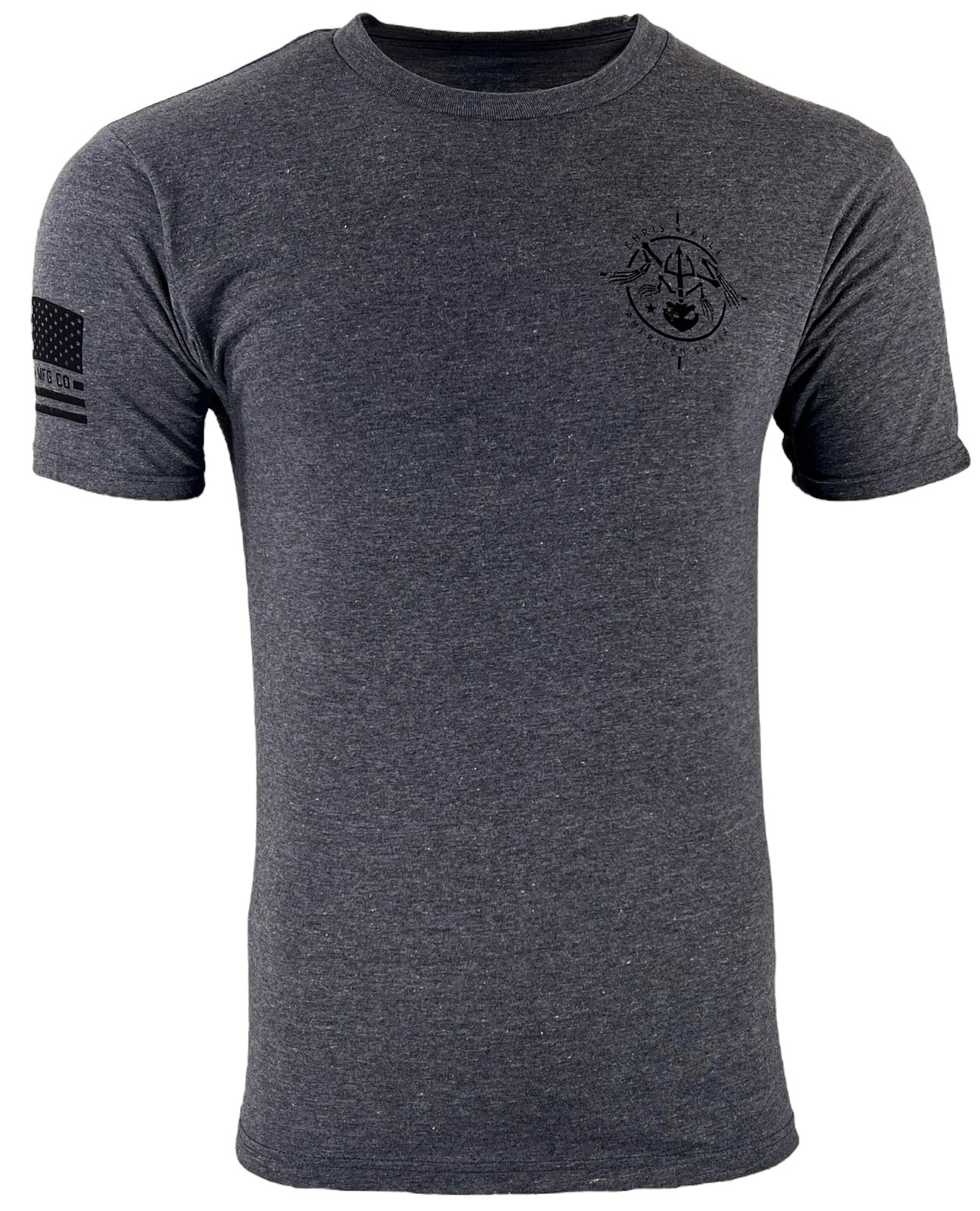 Howitzer Style Men’s T-Shirt CHRIS KYLE CIRCLE SHIELD Military Grunt MFG