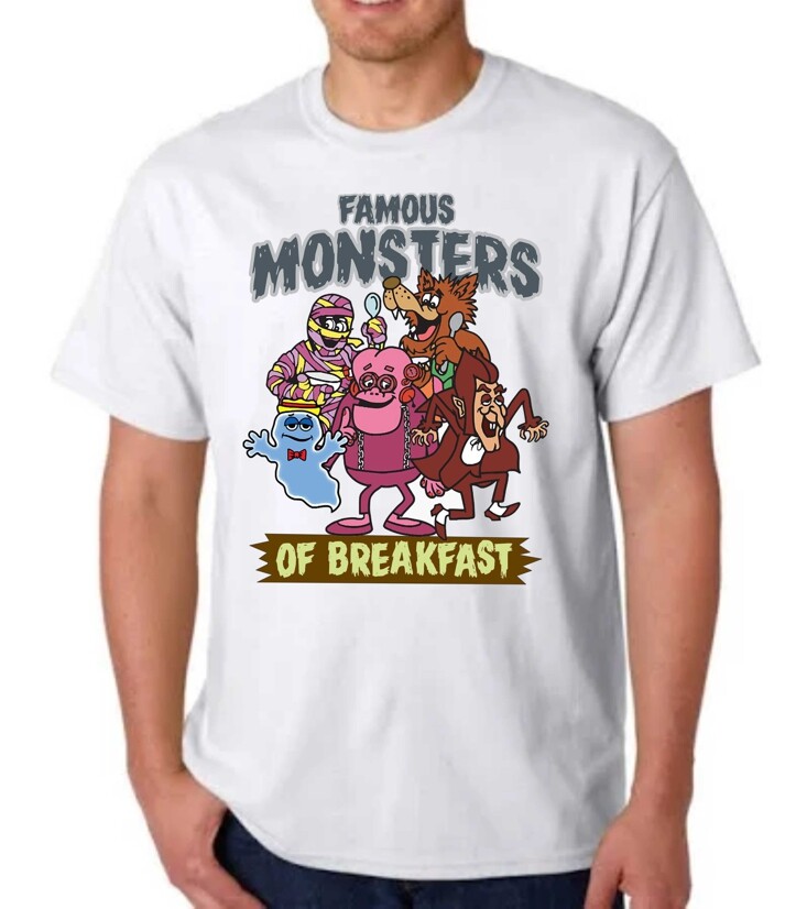FAMOUS MONSTERS OF CEREAL T-SHIRT Version 2/ Franken Berry Chocula Boo Berry