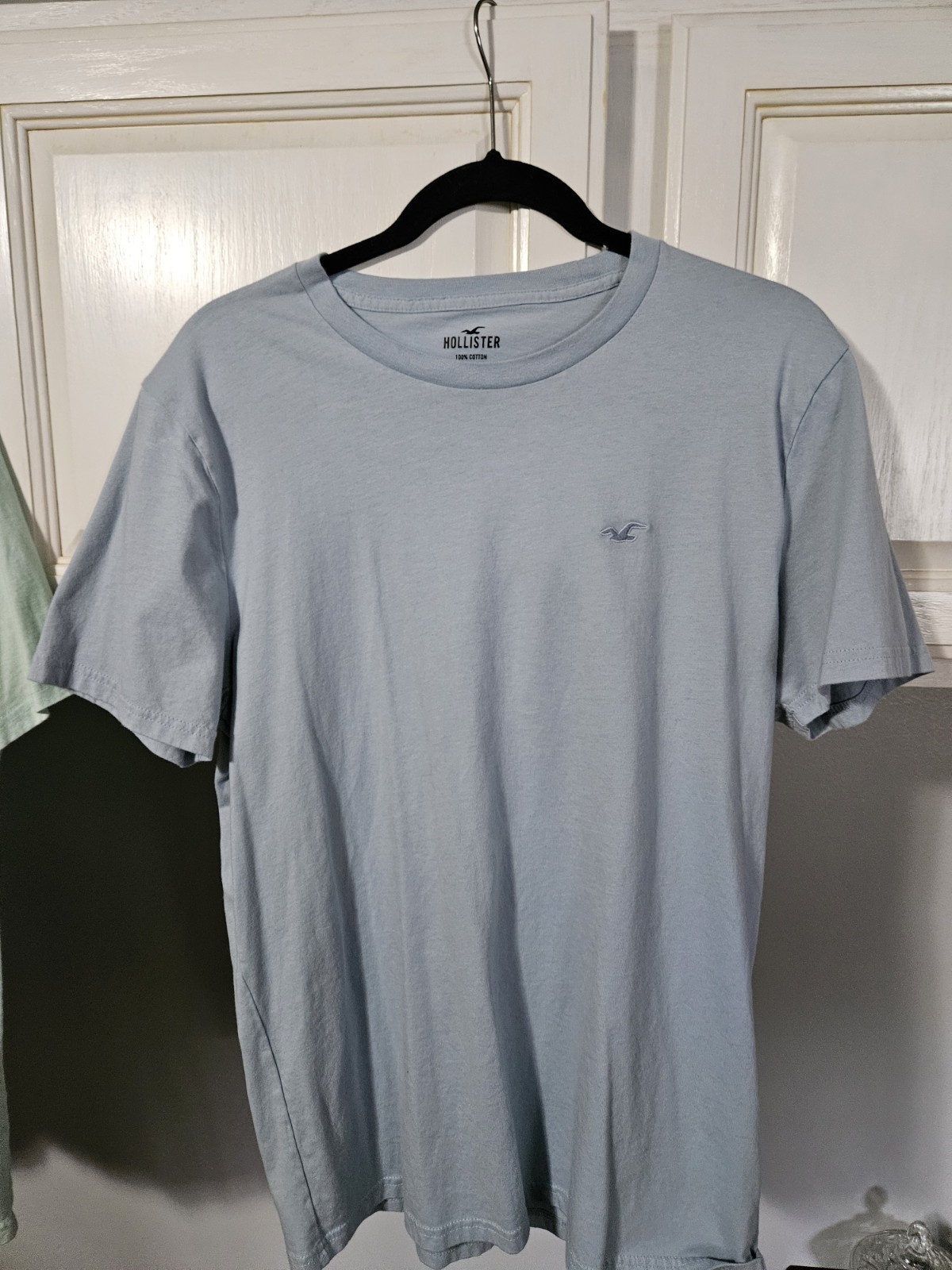 Hollister Men’s Must-Have Logo Tee Shirt Mint Green And Blue Bundle Size Large