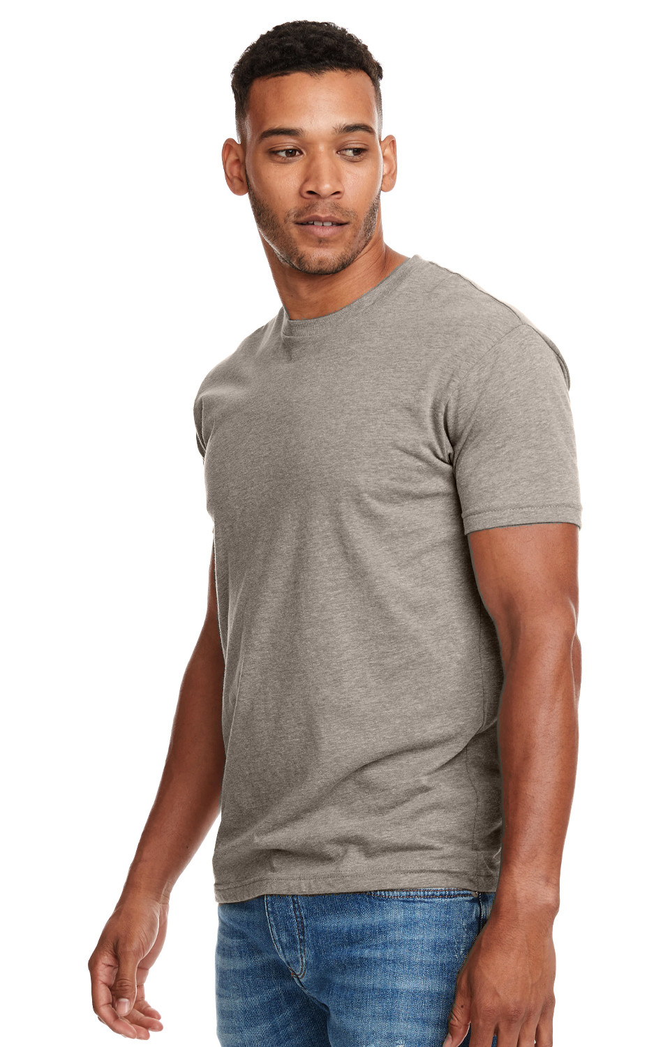 Marky G Apparel N6210 2pk Men’s CVC Crew-Neck Short Sleeve T-Shirt Warm Gray XS