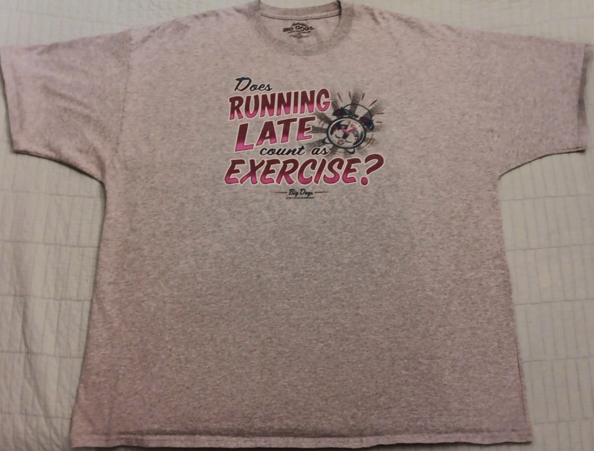 2014 Men’s 3XL Big Dogs Does Running Late Count As Exercise Graphic T Shirt