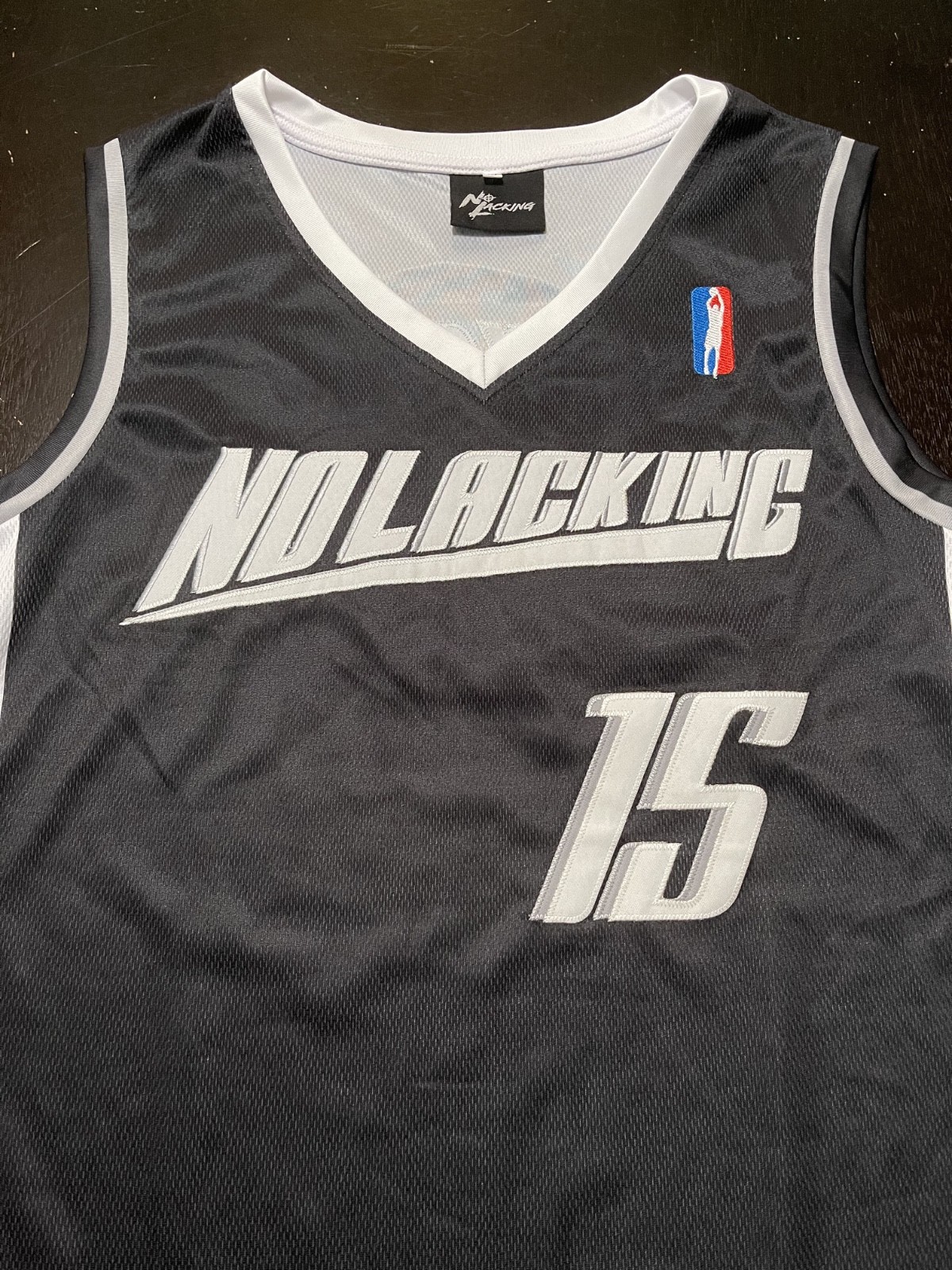 No Lacking Brand Jersey #15, Black, Size: Medium