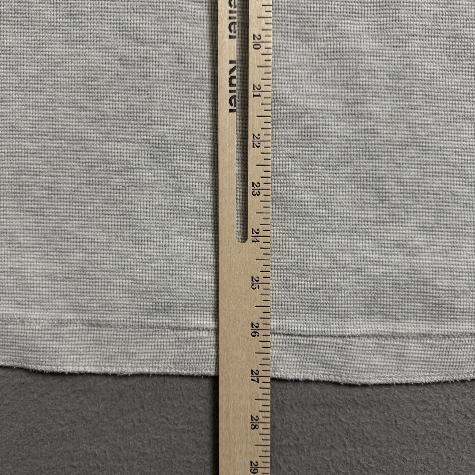 Standard Cloth Shirt Mens Large Gray Thermal Waffle Raglan Crew Neck Casual
