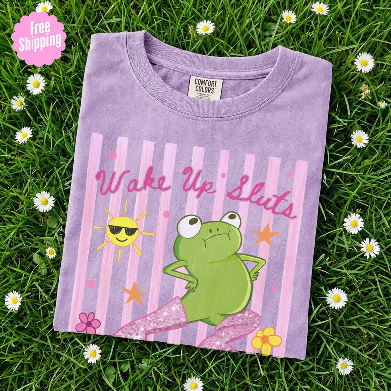 Wake Up Sluts It’s Time To Sin Frog Shirt Funny Girls Trip Party Graphic Tee