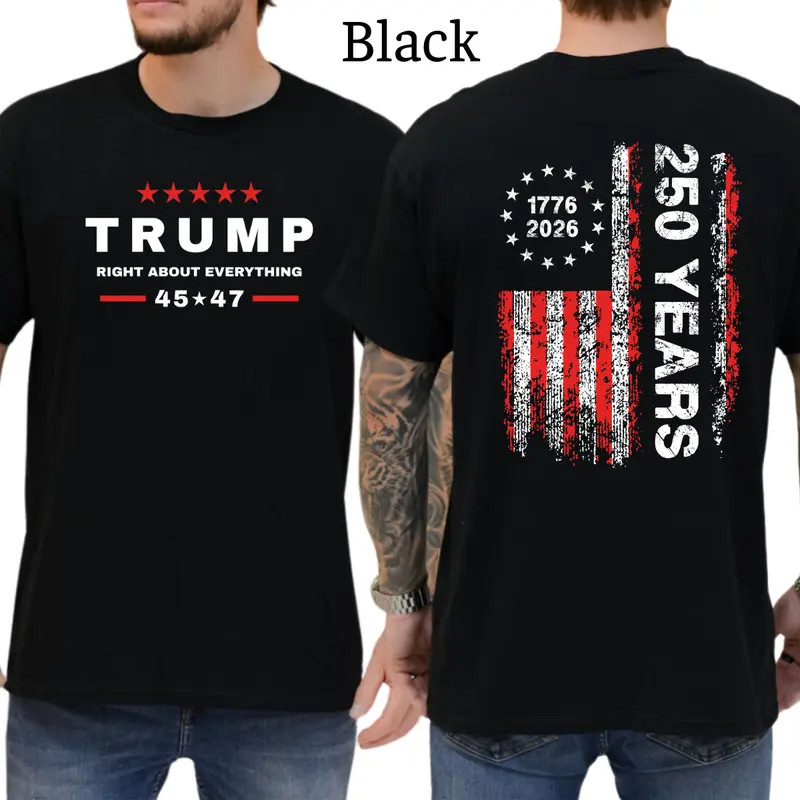 250 Years Of Freedom T-Shirt, Celebrate 250 Years Mens Shirts, Conservative Poli
