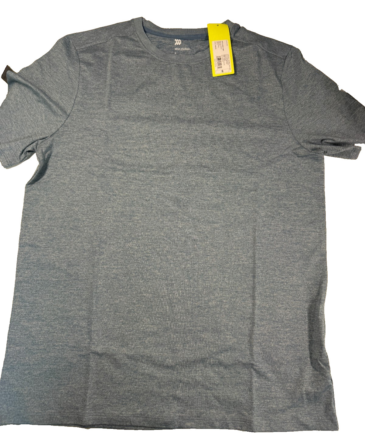 All in Motion Men’s Relaxed Fit Soft Stretch T-Shirt Size Small Light Blue NWT