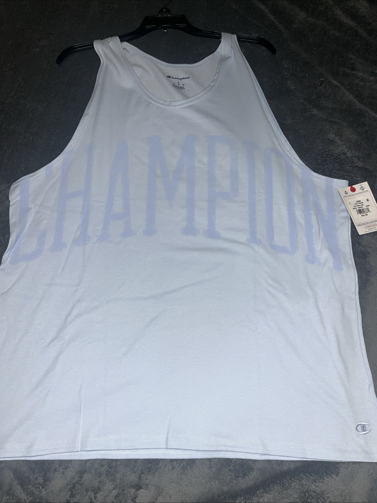 Champion Tank Top Workout Athletic Shirt Blue Got Game Tank Large NWT