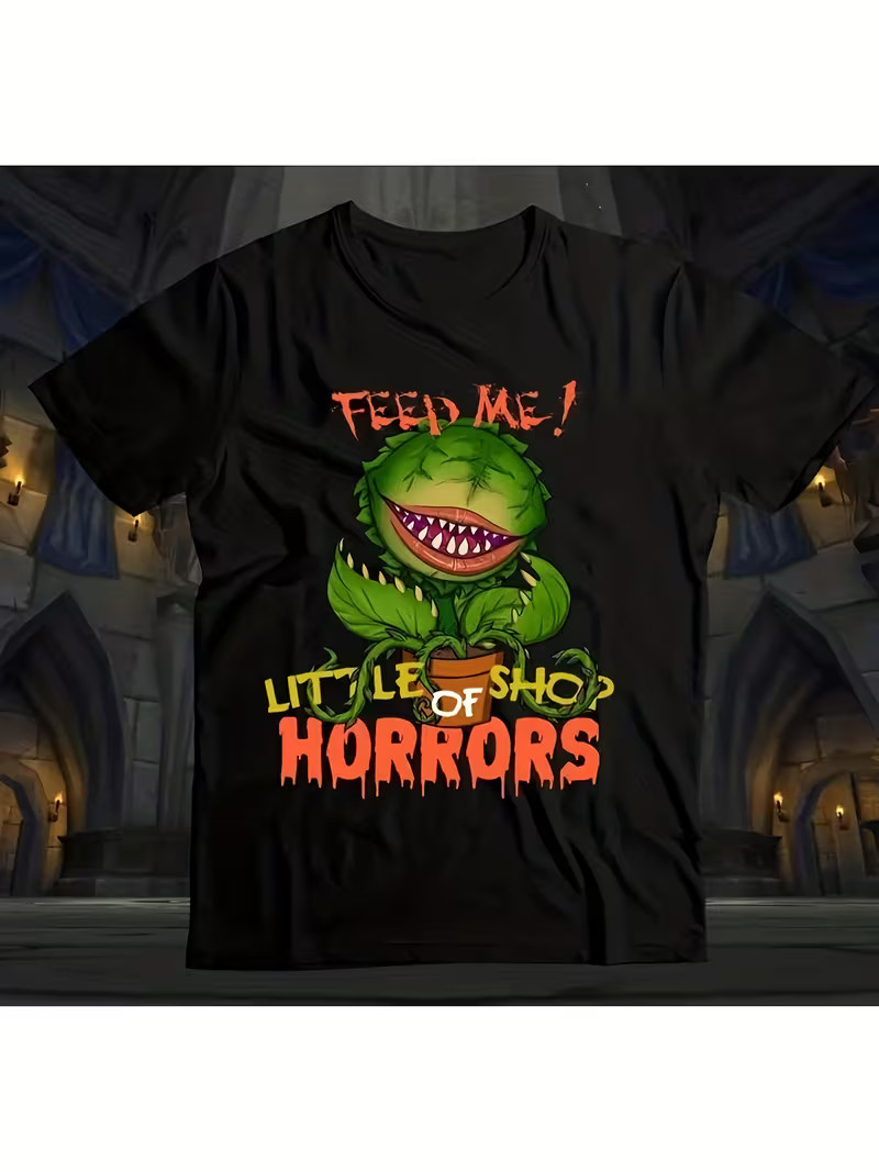 Little Shop of Horrors T-Shirt – 1960s Horror Movie Inspired Design with “Feed M