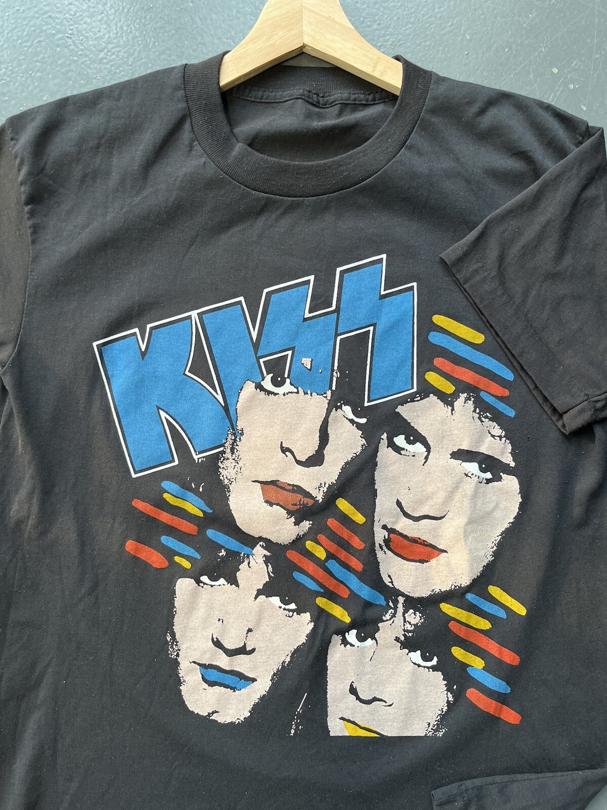 VTG 80s KISS T Shirt Asylum 84’/86’ Two Sided Single Stitch Sz S variation rare
