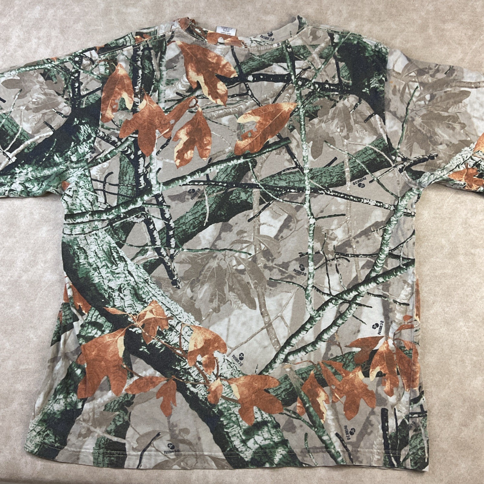 Outfitters Ridge Shirt Pocket Tee Men Sz XL Fusion 3D Camo Outdoor Hunting