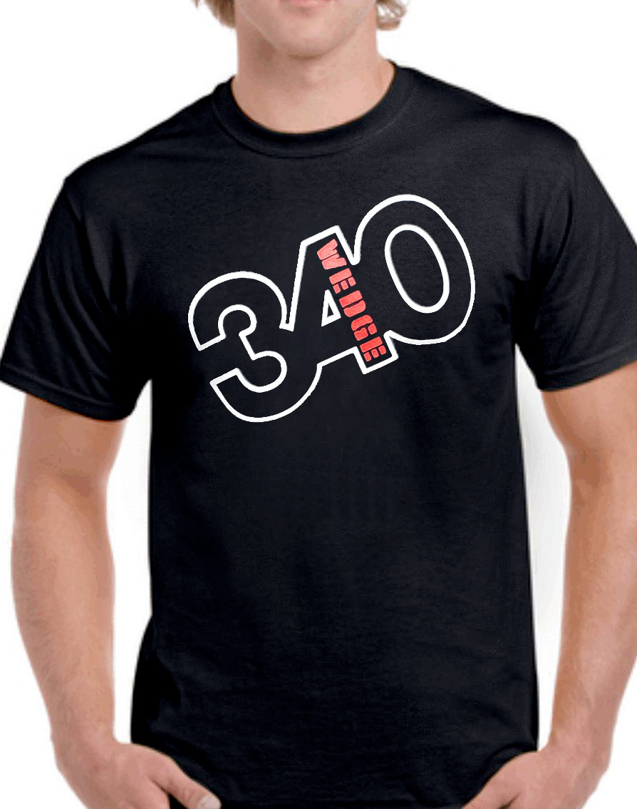 “340 Wedge Logo” – 100% Ringspun Cotton T-Shirt – Mopar/Plymouth