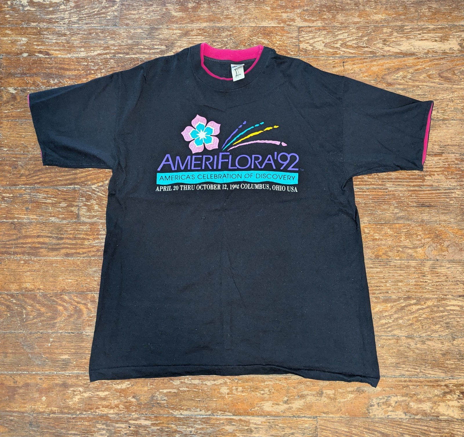 Vtg Ameriflora 92 Expo Shirt XL Signal Sport Columbus Ohio Flower Gardening