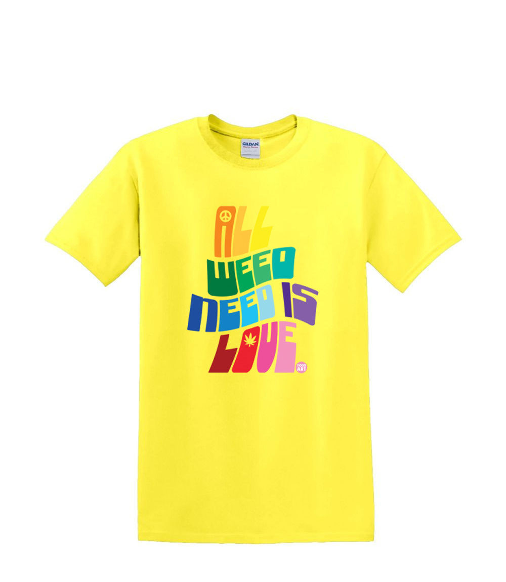 t-Shirt S to 2xl 3xl – ALL WEED NEED is love pot 420 fun Humor Adult