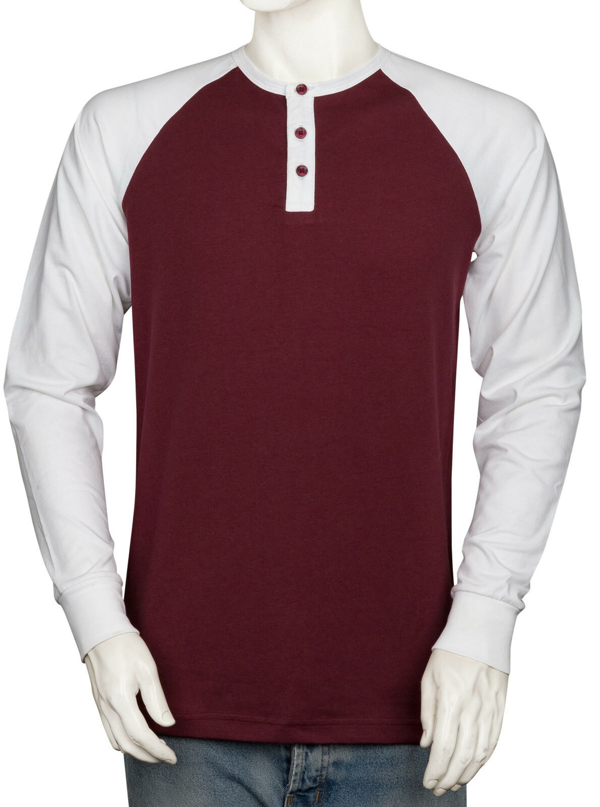 Styllion Big and Tall – Mens Raglan Henley Baseball Shirts – Long Sleeve – RHLS