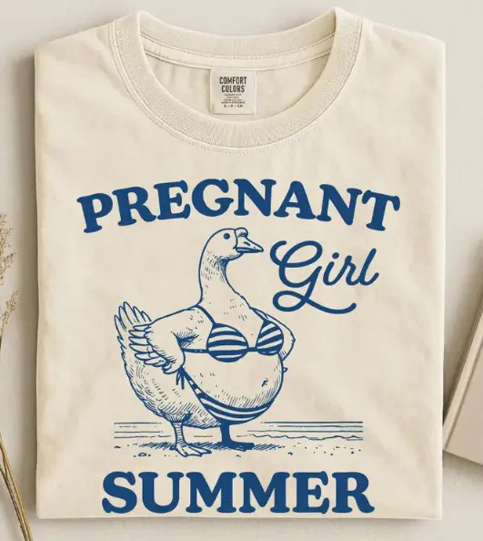 Funny Pregnancy Announcement Shirt Cute Goose Summer Tee