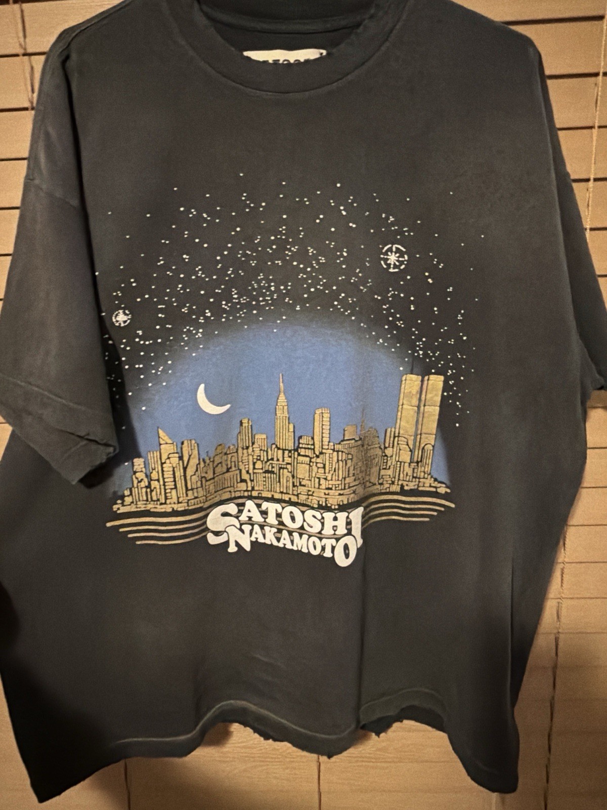 Satoshi Nakamoto “Tourist Tee” Black t shirt XL