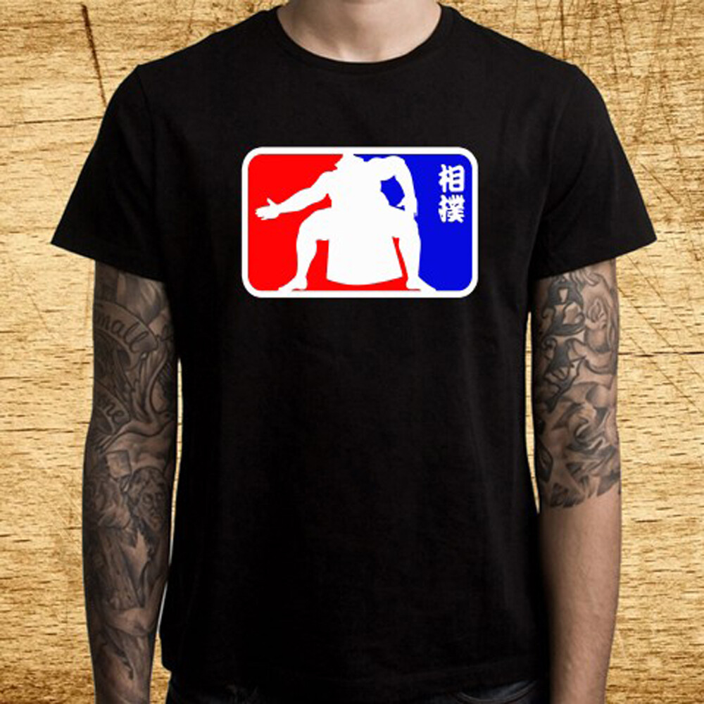 SUMO Japan Famous Sports Men’s Black T-Shirt Size S-5XL