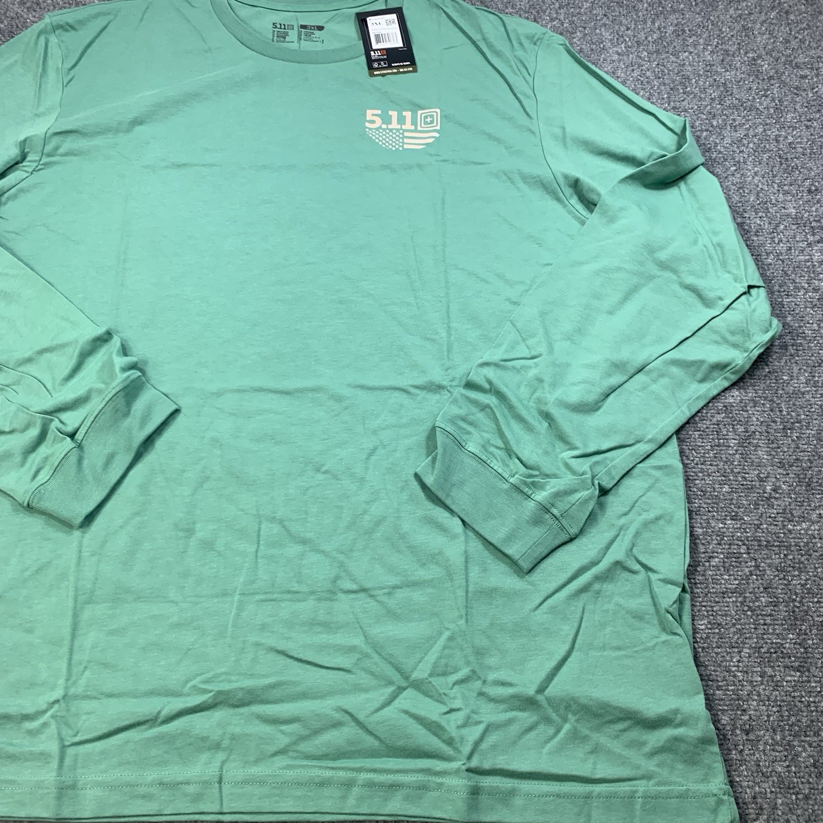 5.11 Tactical Shirt Mens 3XL Green Graphic Print Long Sleeve Crew Neck NWT