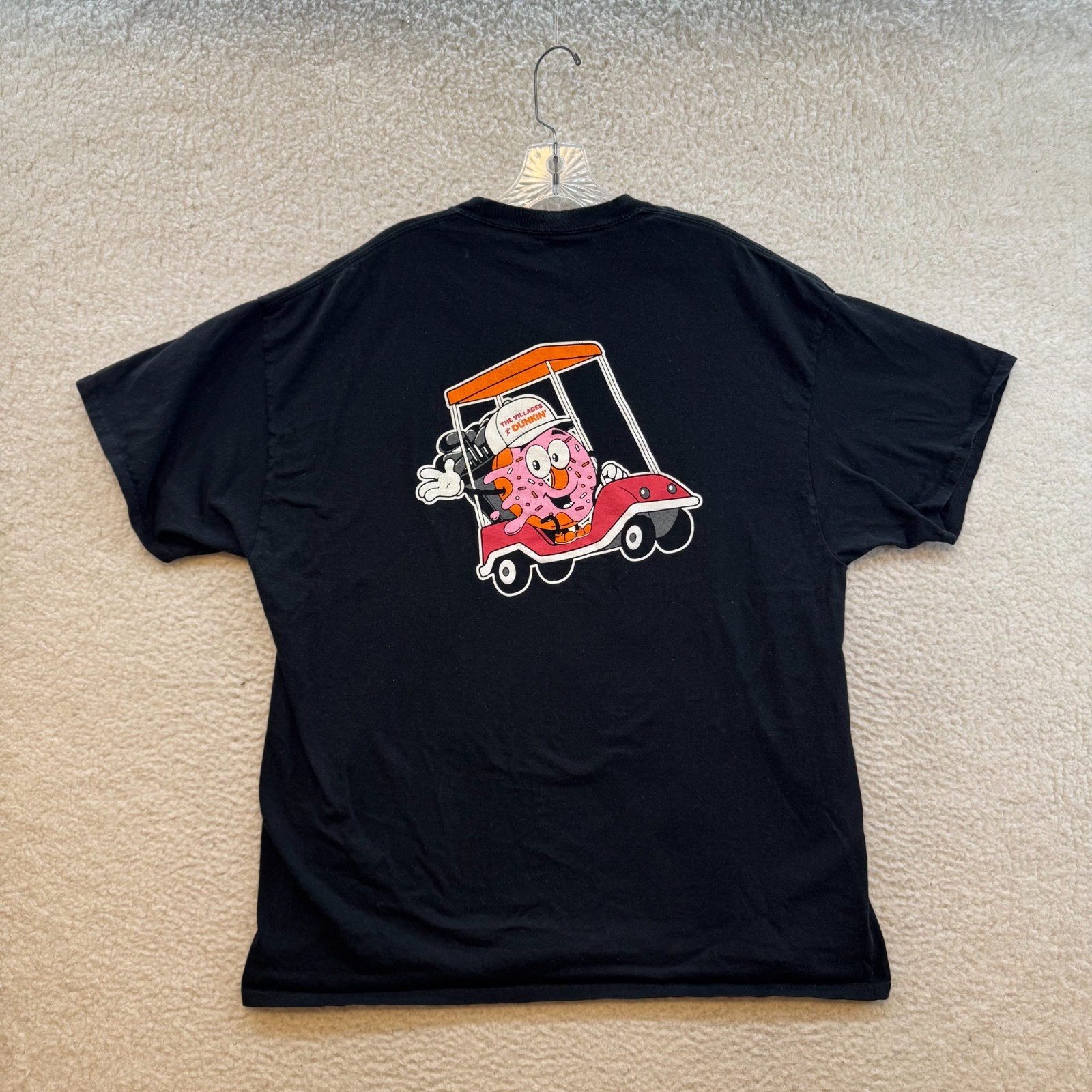 Dunkin Donuts T-Shirt XL Black The Villages Employee Work Uniform Short Sleeve