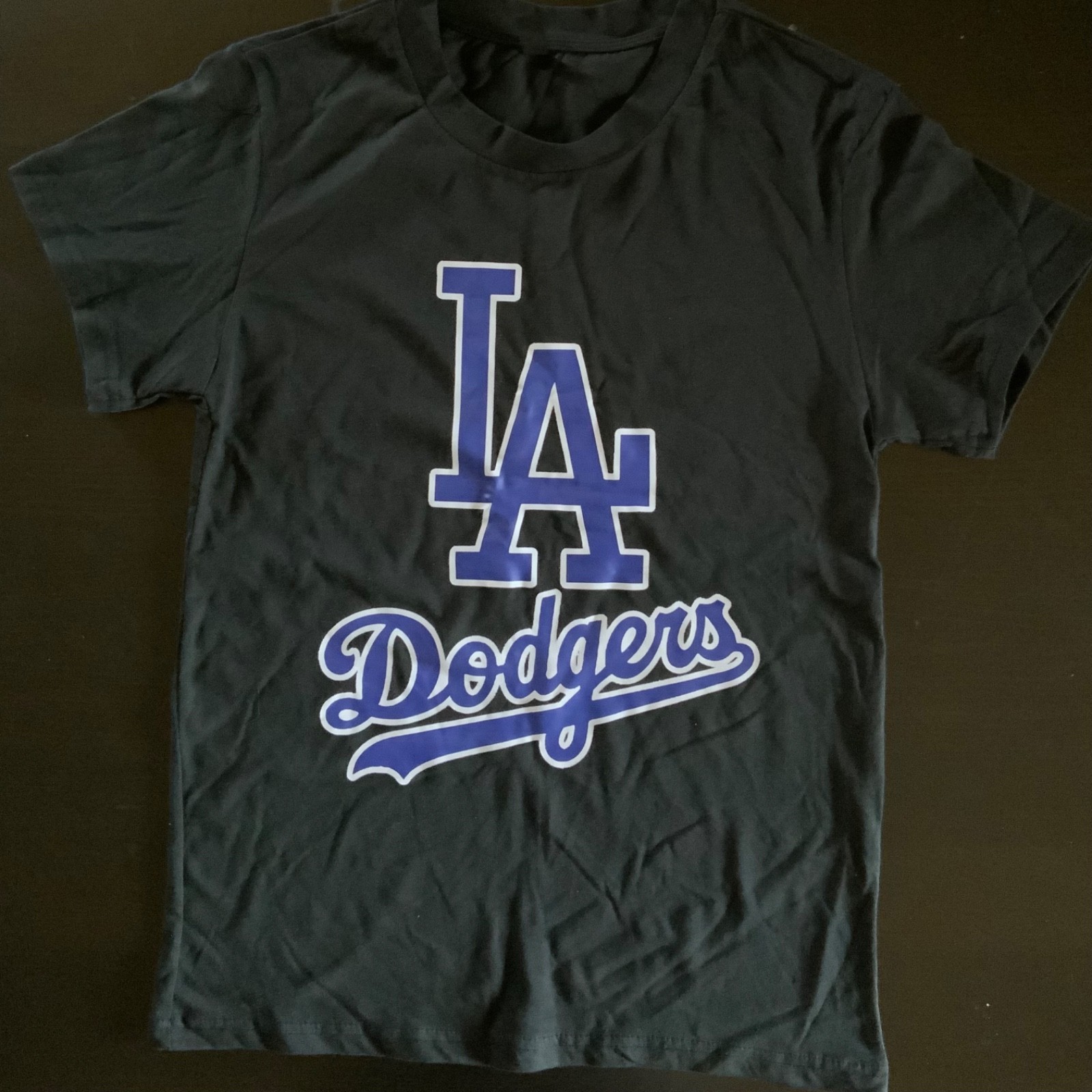 L.A Dodgers Large Black Graphic T Shirt
