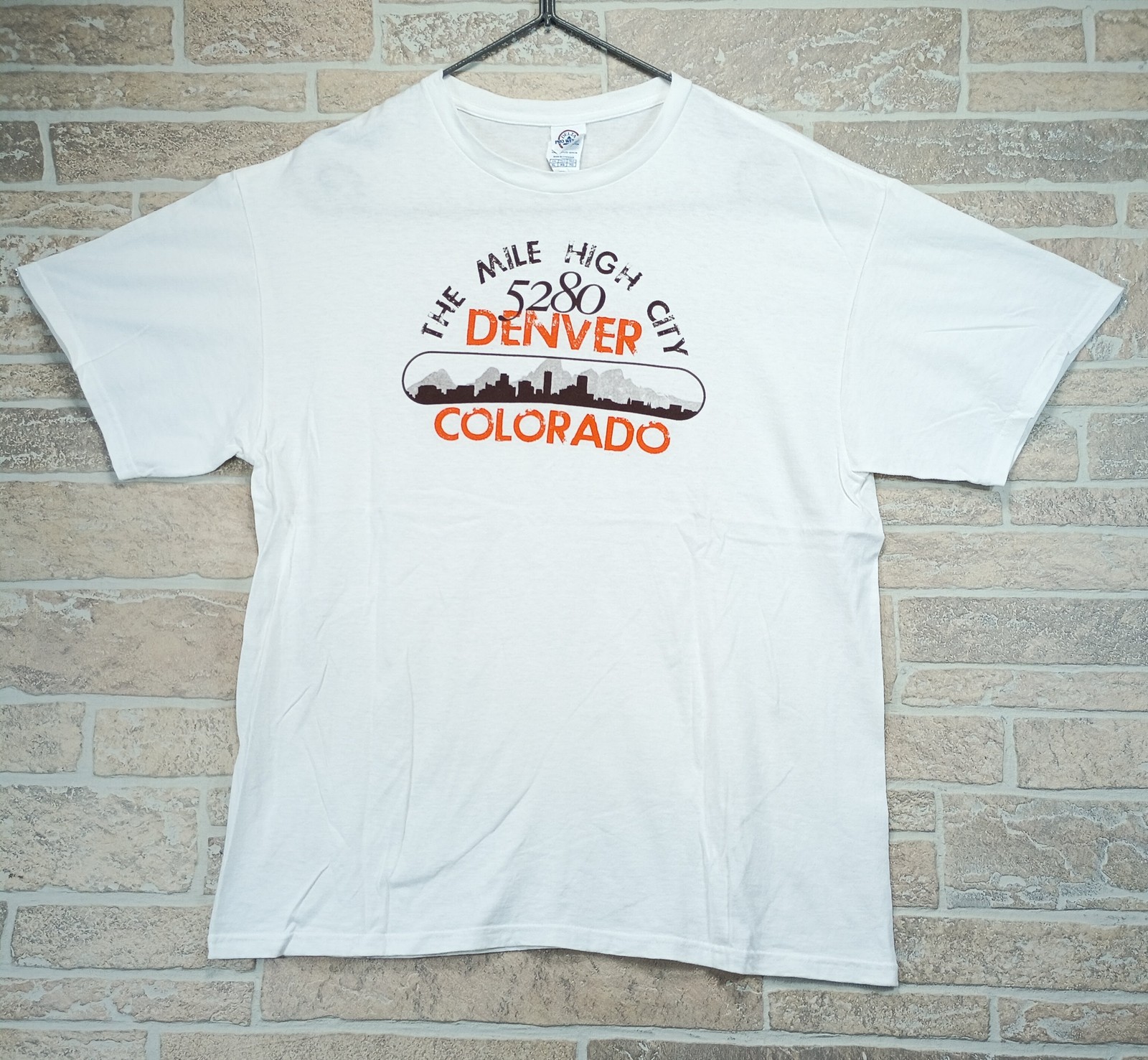 Vintage Denver Colorado Shirt XL The Mile High City 5280 Skyline Logo Souvenir