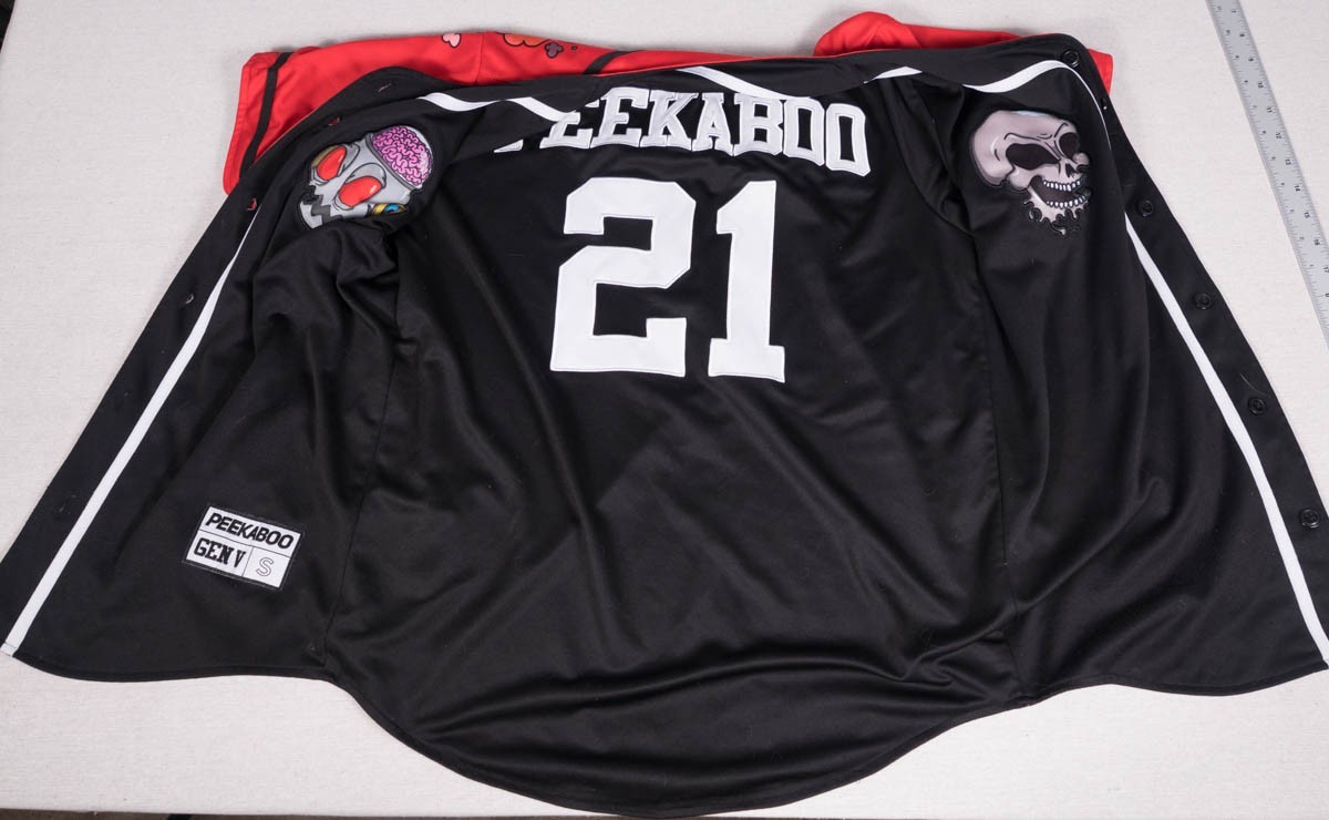 Peekaboo Gen V Reversible Baseball Jersey Small Limited Edition Rave Dubstep