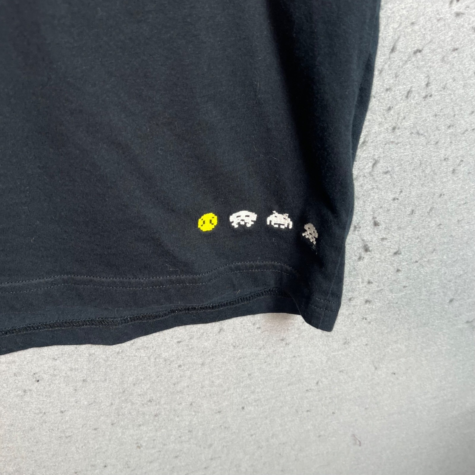 Fred Perry X Space Invaders Black T-Shirt Mens Size XXL Cotton