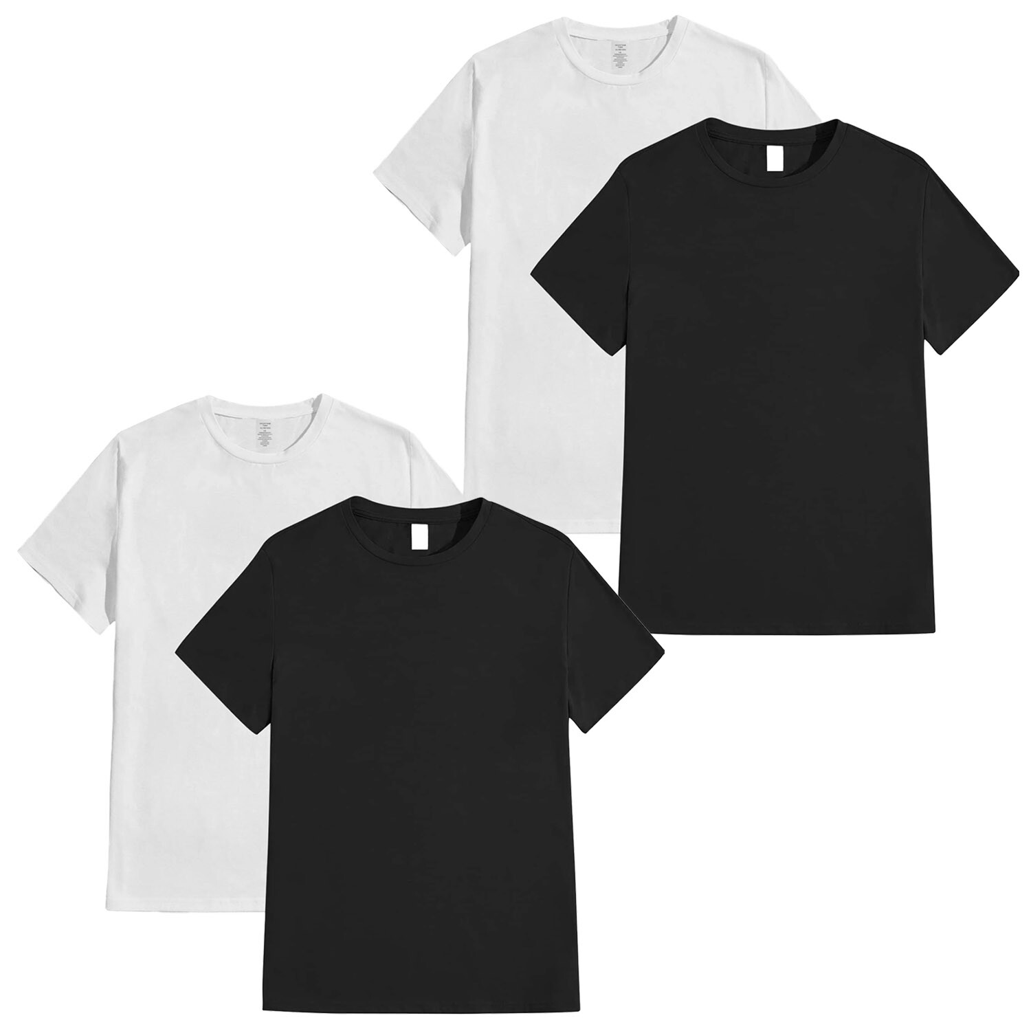 New Men’s Heavyweight Cotton Double Yarn Drop Shoulder Round Neck T-shirt Casual