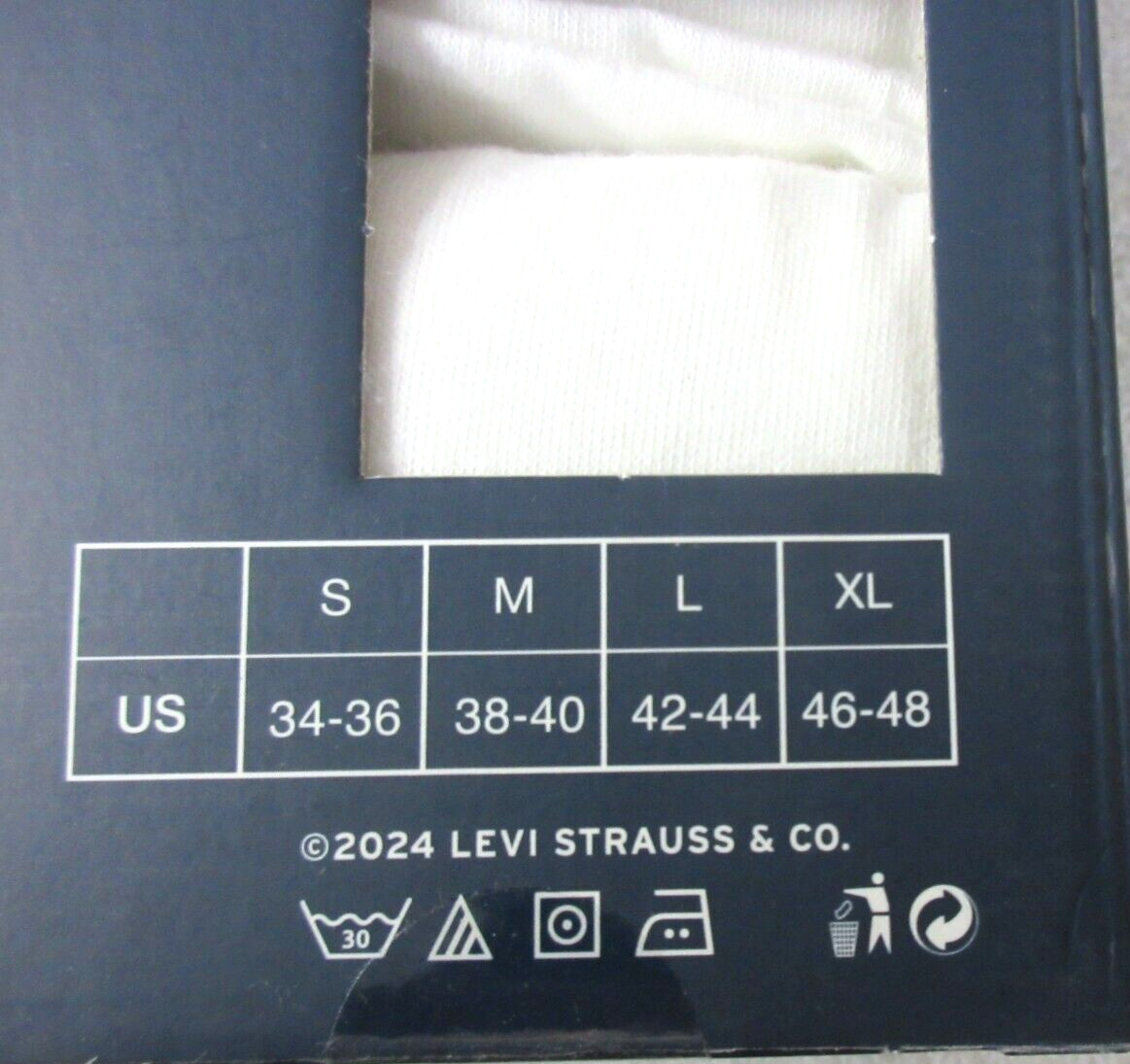 Levi’s Men’s Crewneck Premium Cotton 3 Pack Tee shirts White NIB Ships Free