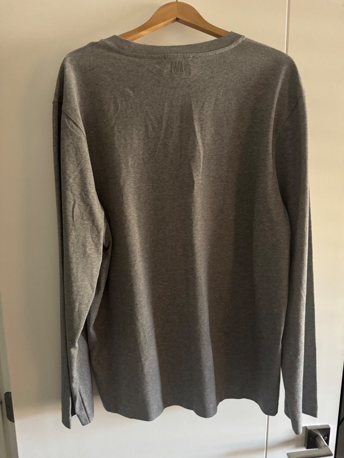 Authentic AMI Paris Long Sleeve T-Shirt NWT Unisex Organic Cotton Made Portugal