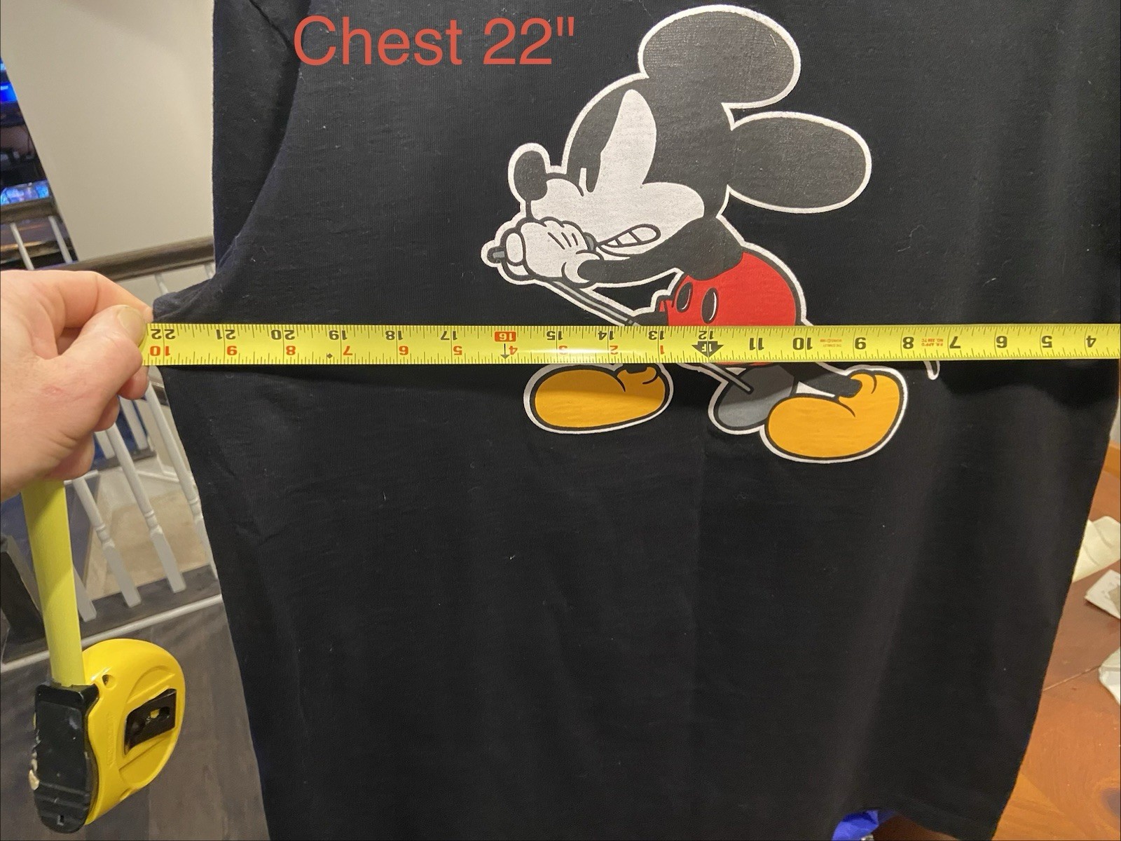 New Disney Number Nine Sz 3 – Med – Vedder Mickey Black TShirt, Tokyo Colab 2000