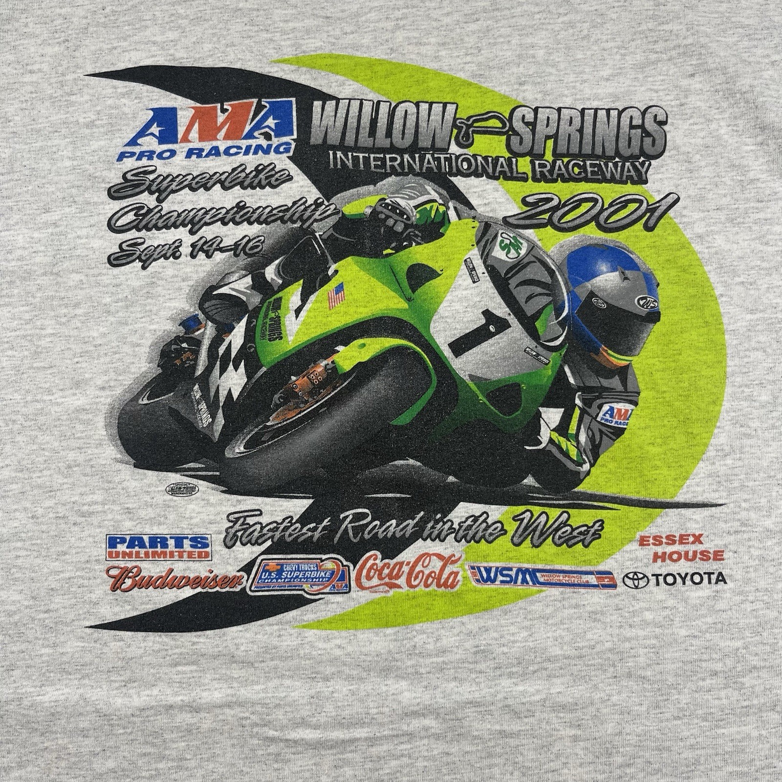 Vintage AMA Pro Racing Del Mar Grand Nationals Speedway Motorcycle Shirt XL