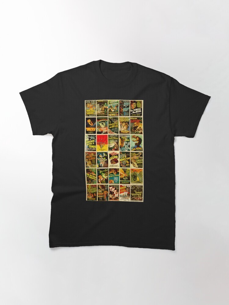 Classic Horror Monster Movie Posters T-SHIRT, UNISEX , Multisize