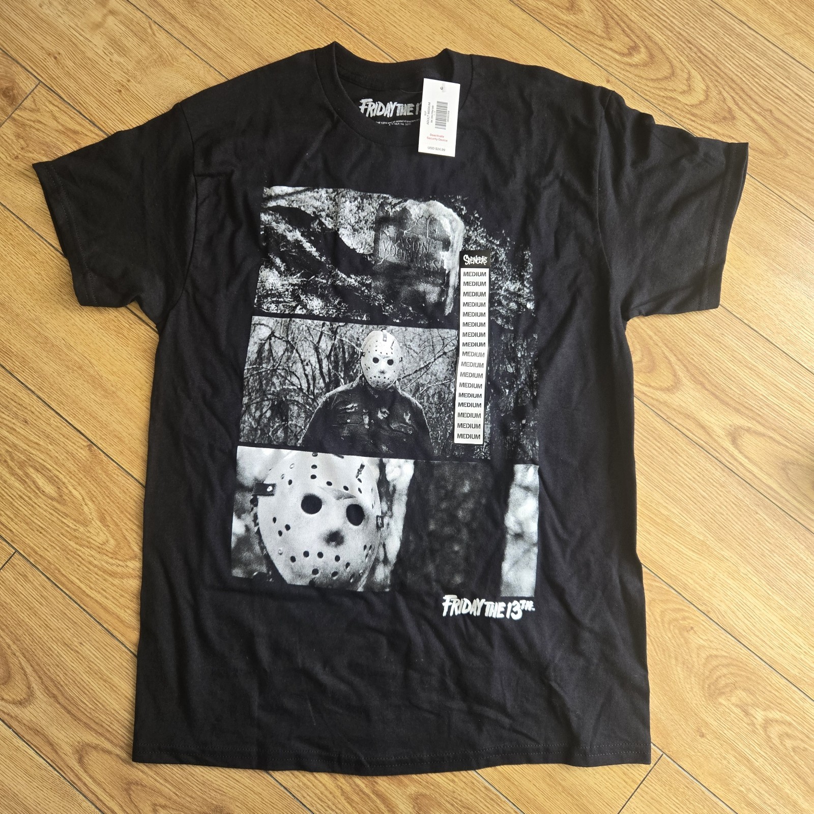 NWT: Friday The 13th Jason Voorhees Horror SPENCERS T-Shirt Black Adult Medium