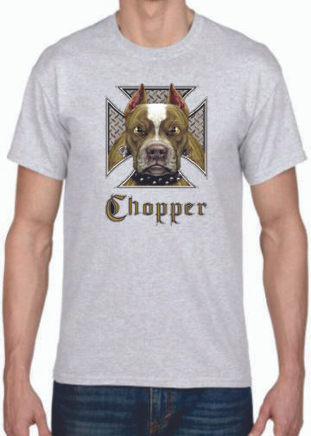 Adult DryBlend® T-Shirt – ( CHOPPER – BIKER / CHOPPER / PIT BULL)