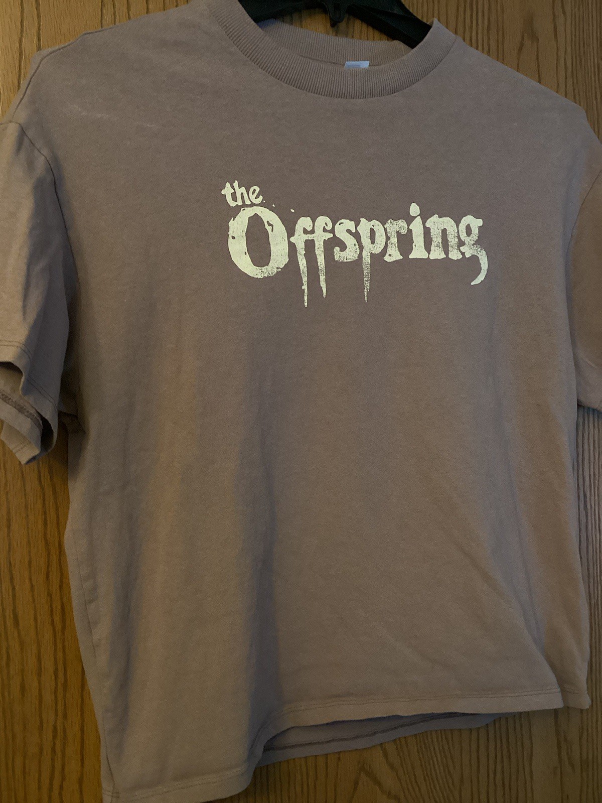 The Offspring – Light Brown Shirt Featuring Images Of First 10 LP Releases – XXS