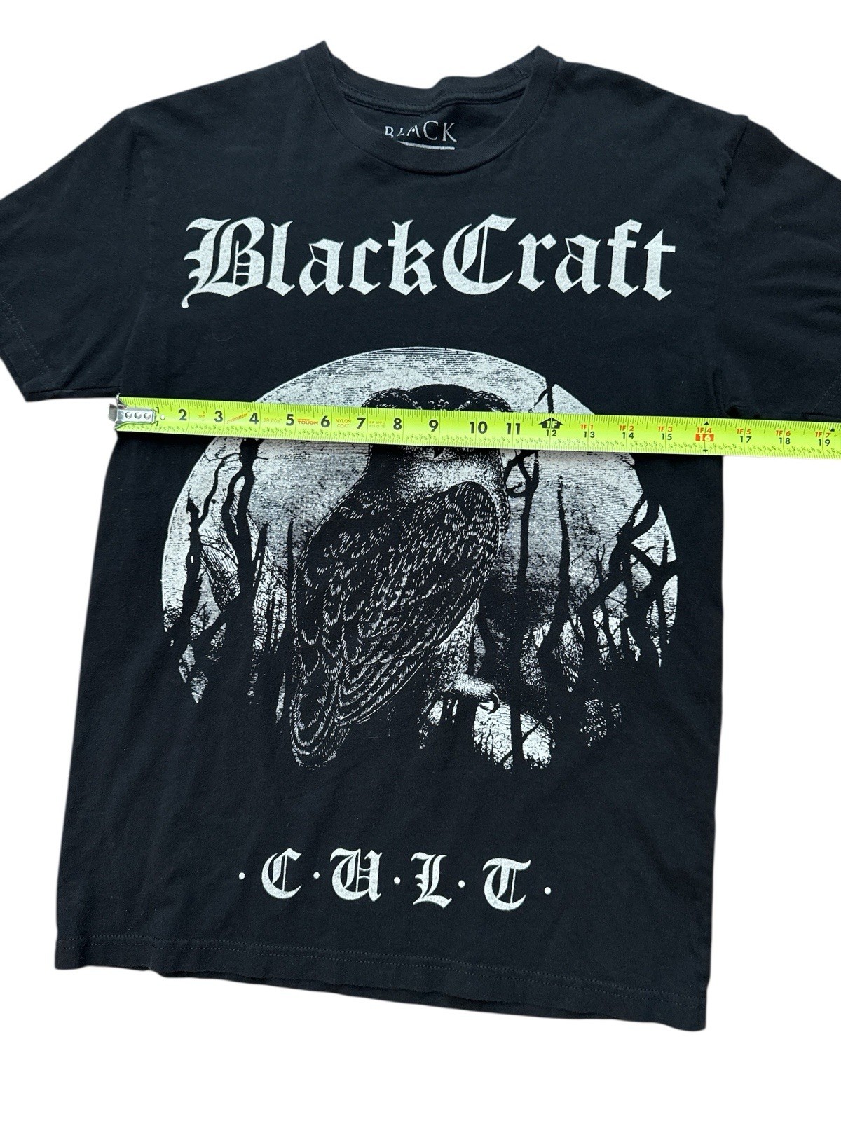 Black Craft Cult Men’s Unisex T-Shirt Size Small Owl Moon Shirt Witchcraft