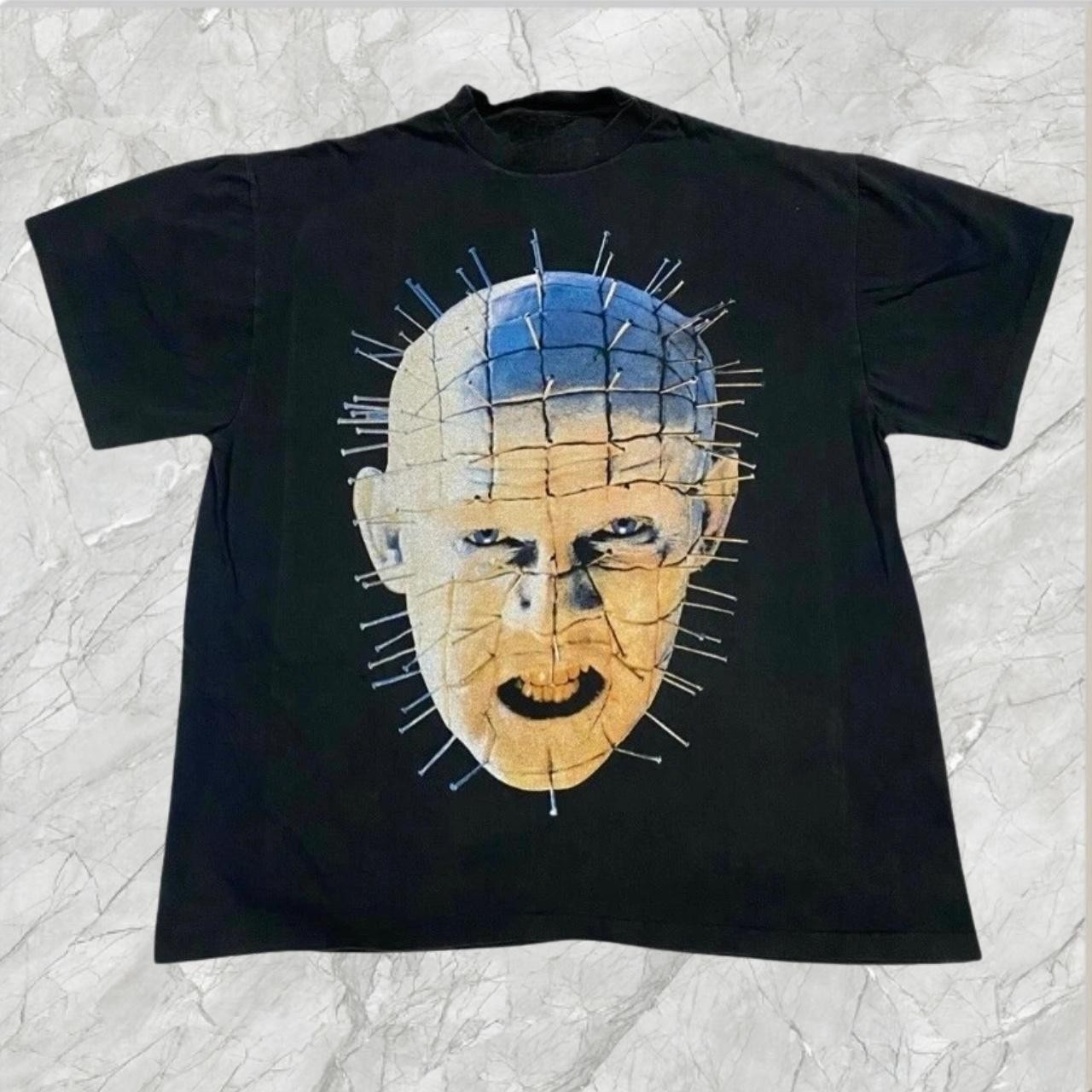 Hellraiser pinhead black tshirt. vintage movie tshirt