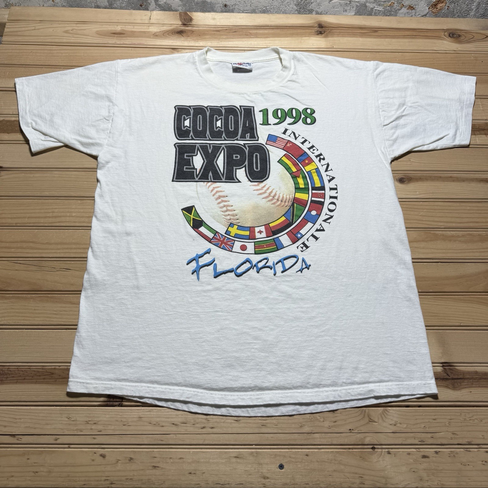 Vintage 90s 1998 Cocoa Expos International Soccer Club Florida Shirt Size XL