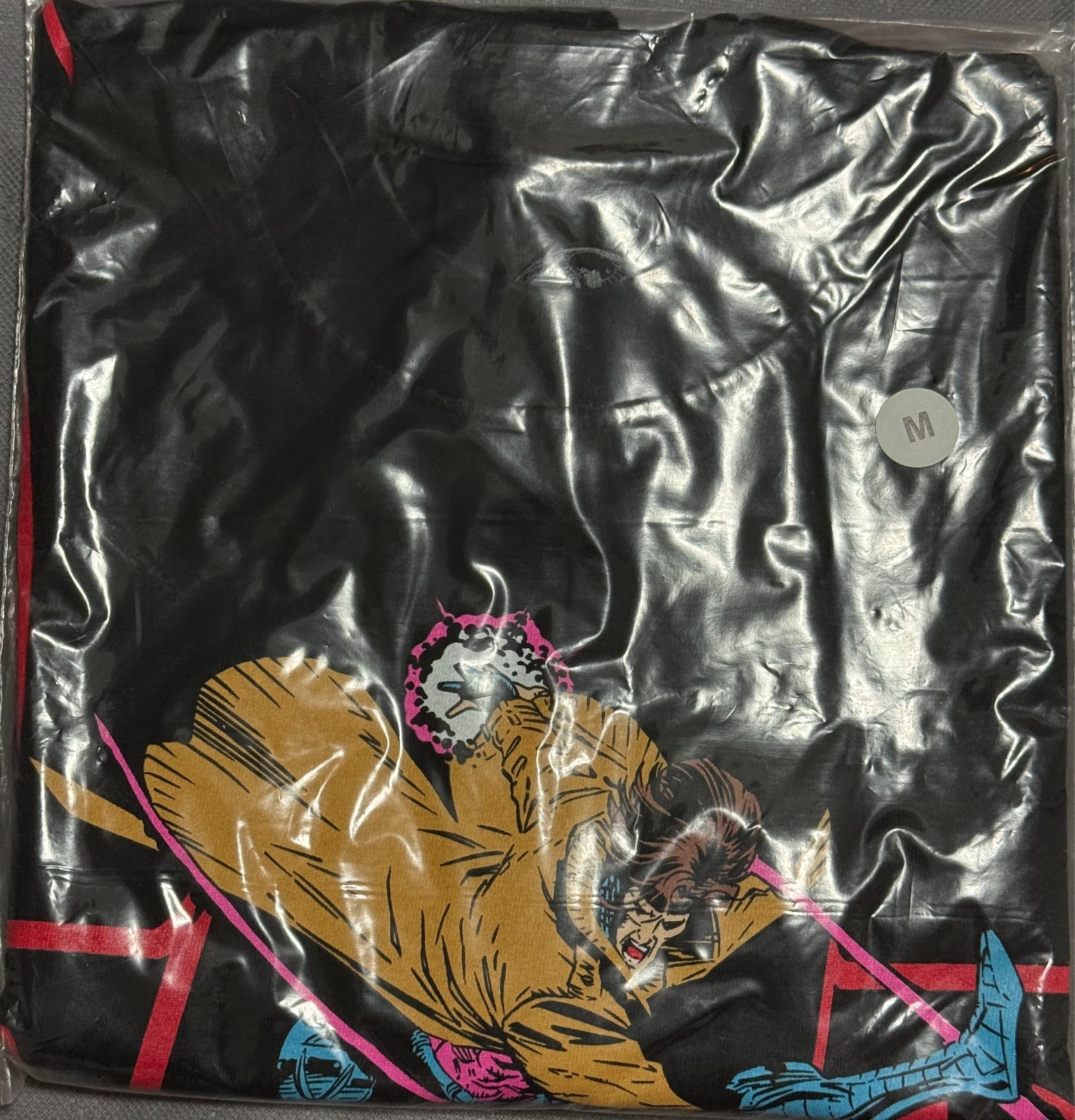 Gambit Jumbo Logo Tee Shirt marvel x-men whitegold industries black sz M