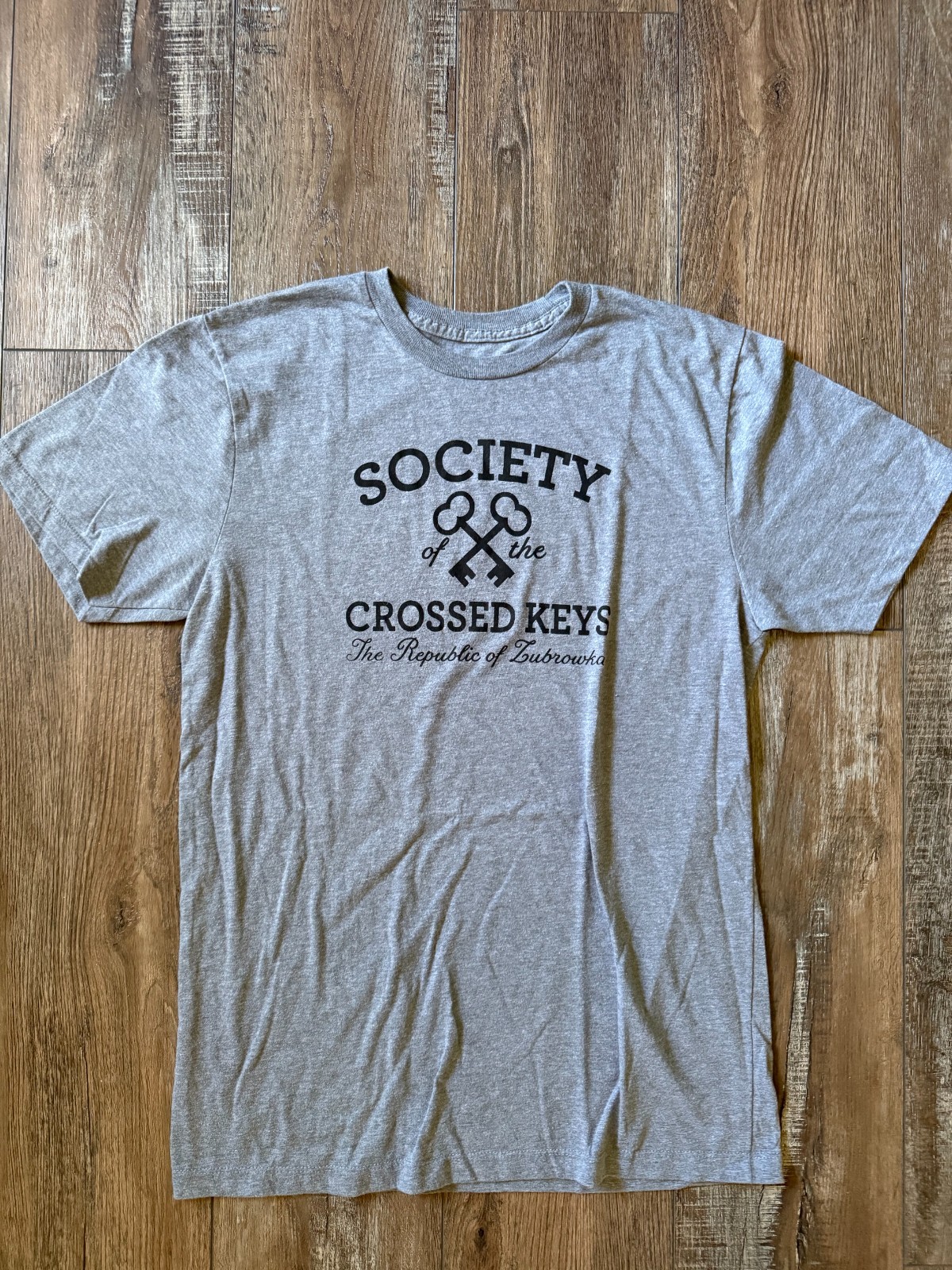 Grand Budapest Hotel T-Shirt Wes Anderson Heather Grey Size Medium