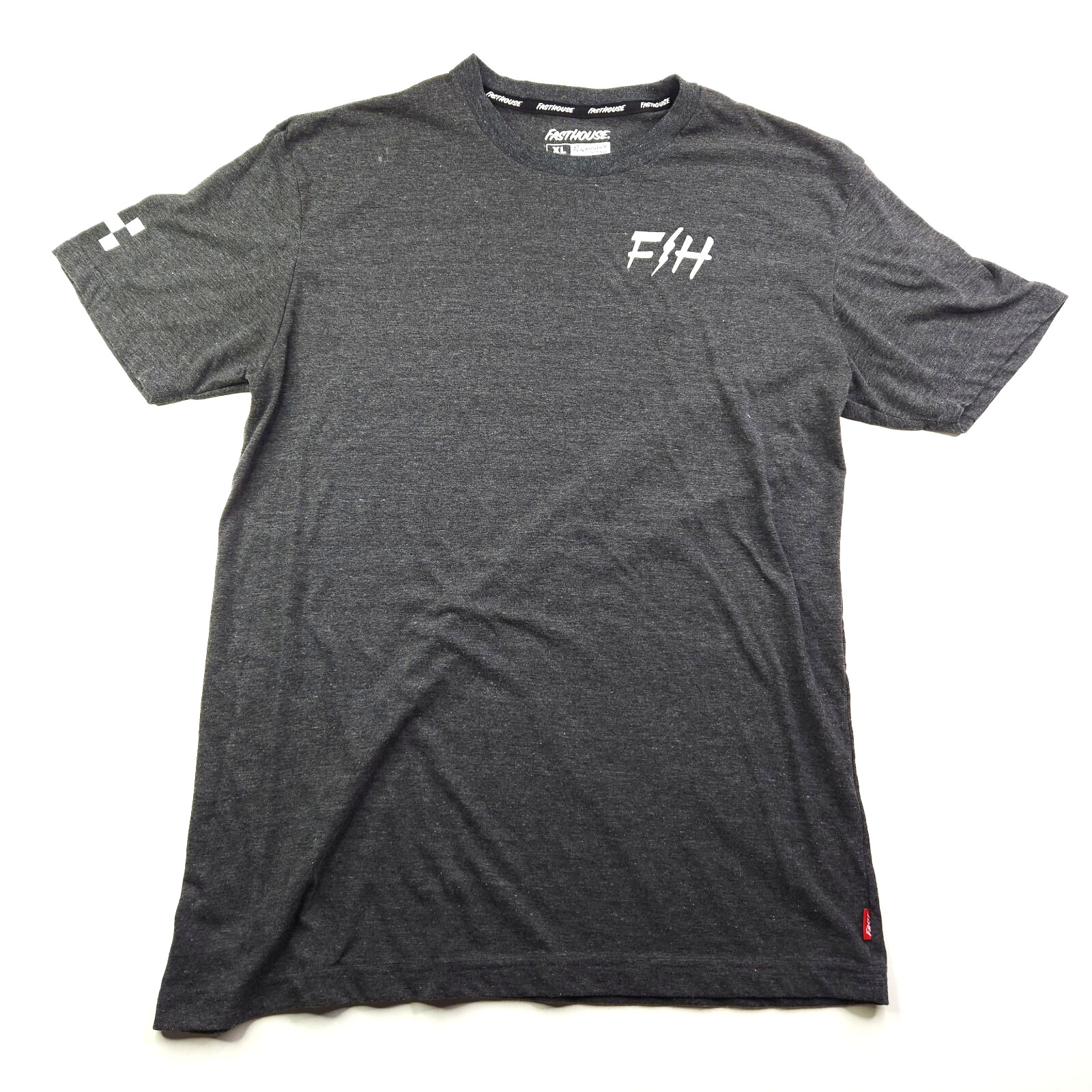 Fasthouse FH Performance Blend Crewneck Tee Shirt Dark Gray Heather XL