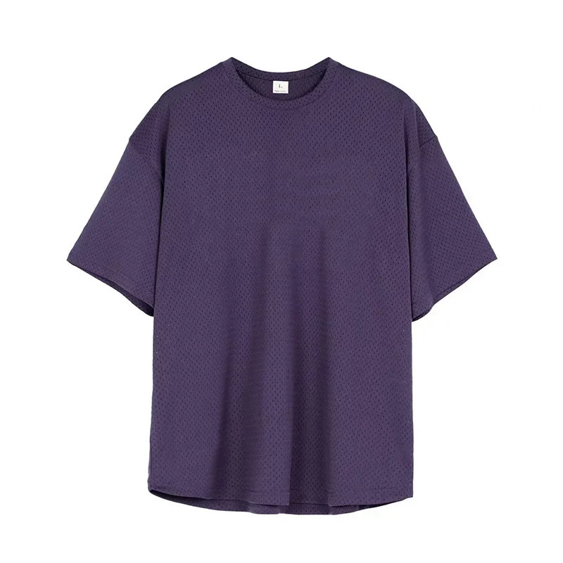 Mens Oversized T Shirt Breathable Mesh Gym Fitness Quick Dry Loose Top UK