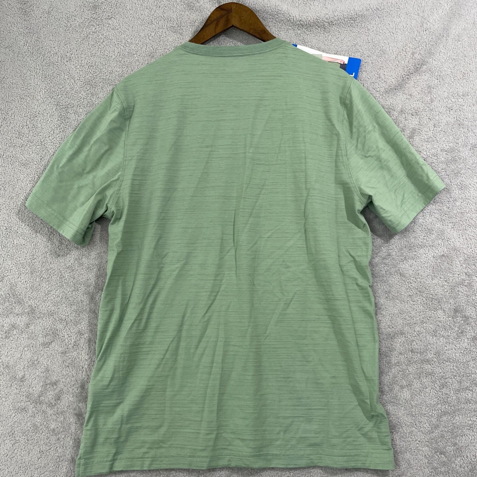 NEW Kirkland Signature Mens L Pima Cotton Slub Tee Green