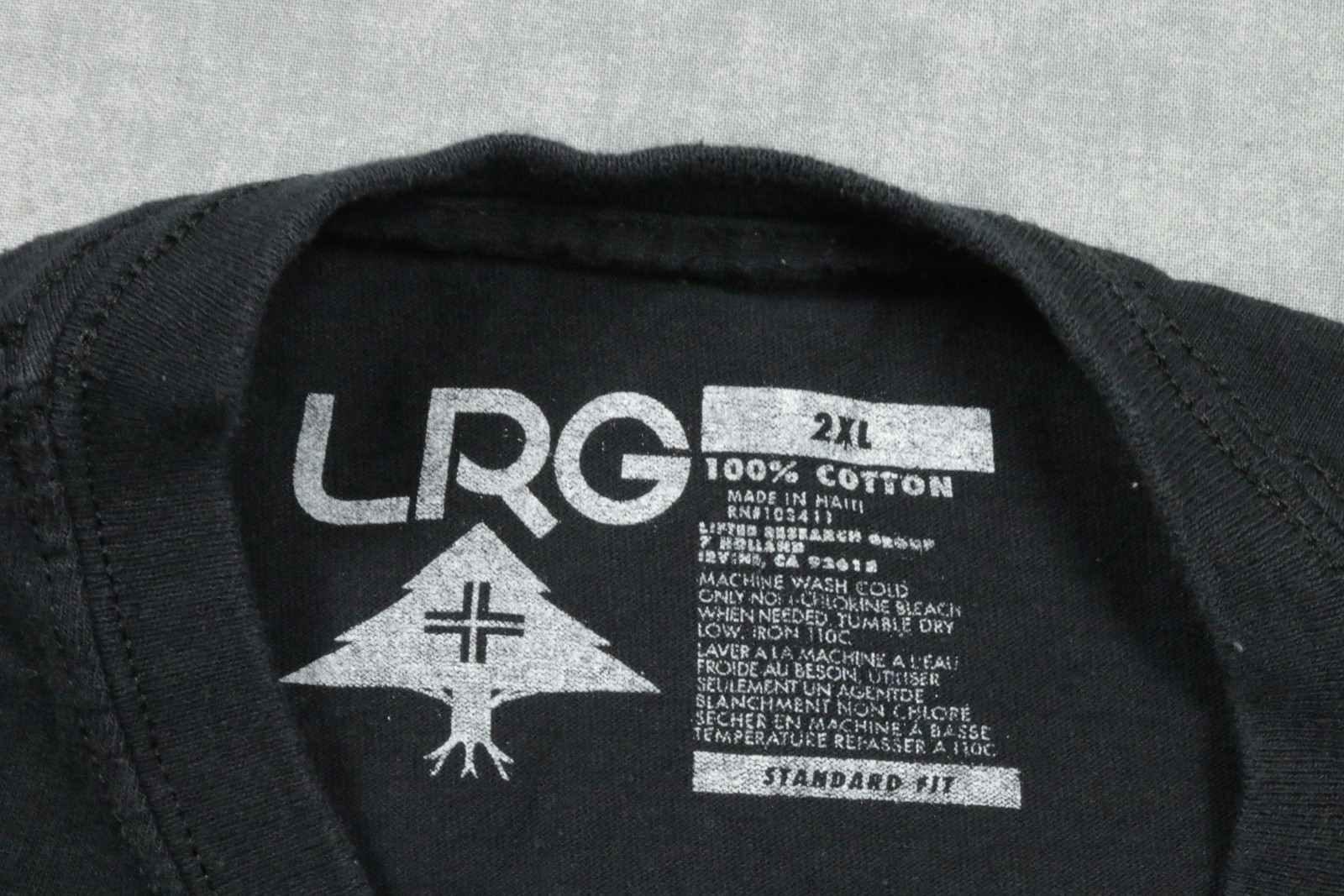 LRG Shirt Mens 2XL Black Graphic Logo Tee Short Sleeve Streetwear Urban Crewneck