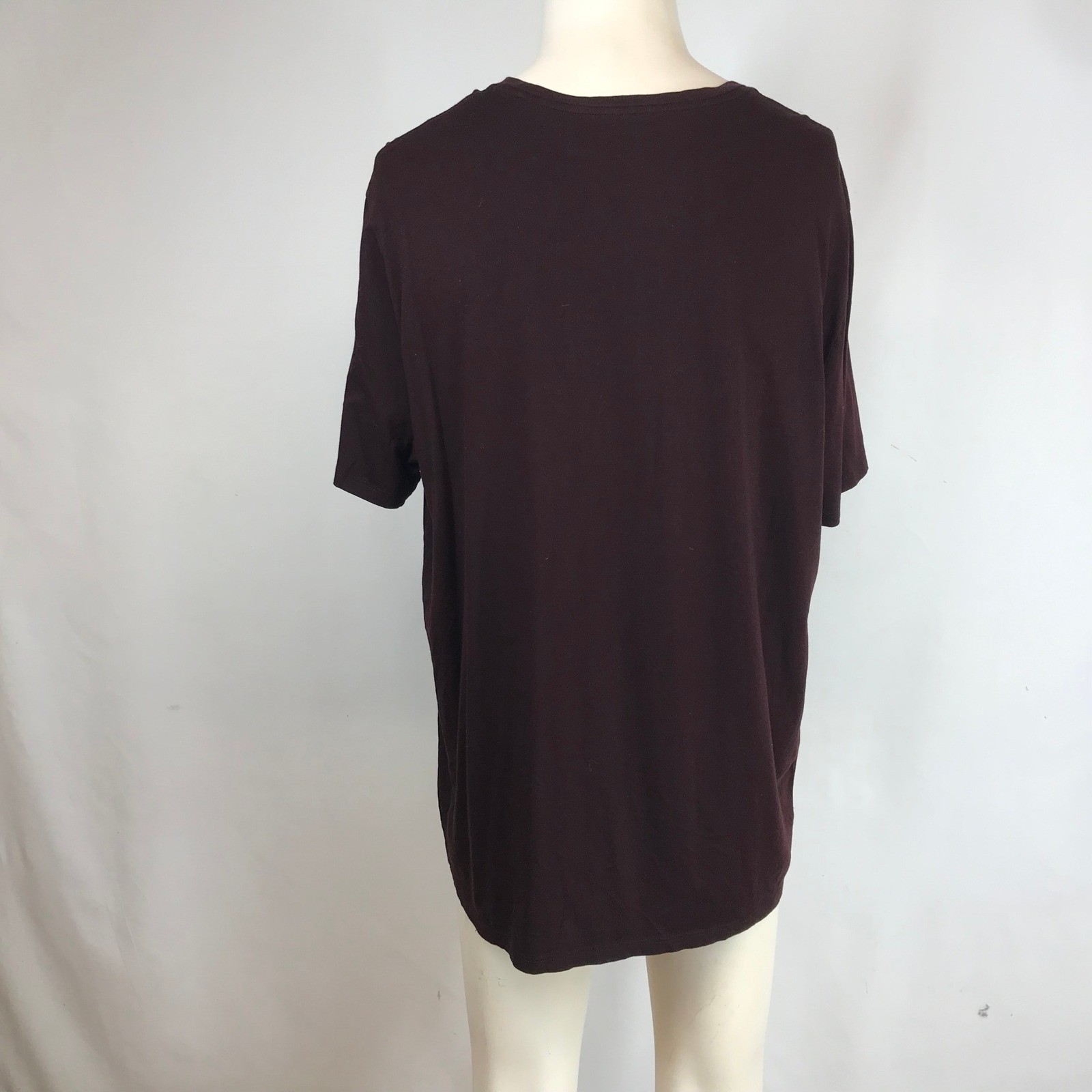 Vince Mens Pima Cotton Crew Neck T-Shirt Burgundy XL Short Sleeve Tee