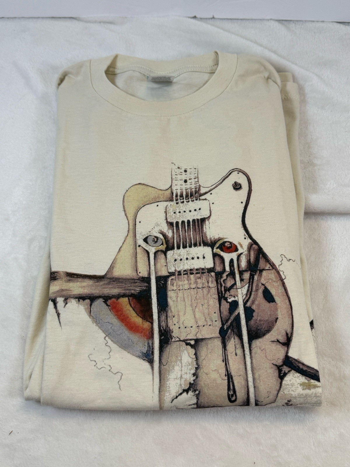 The Chameleons Vox Tshirt Vintage Cream Medium Pacific Cotton Band Guitar