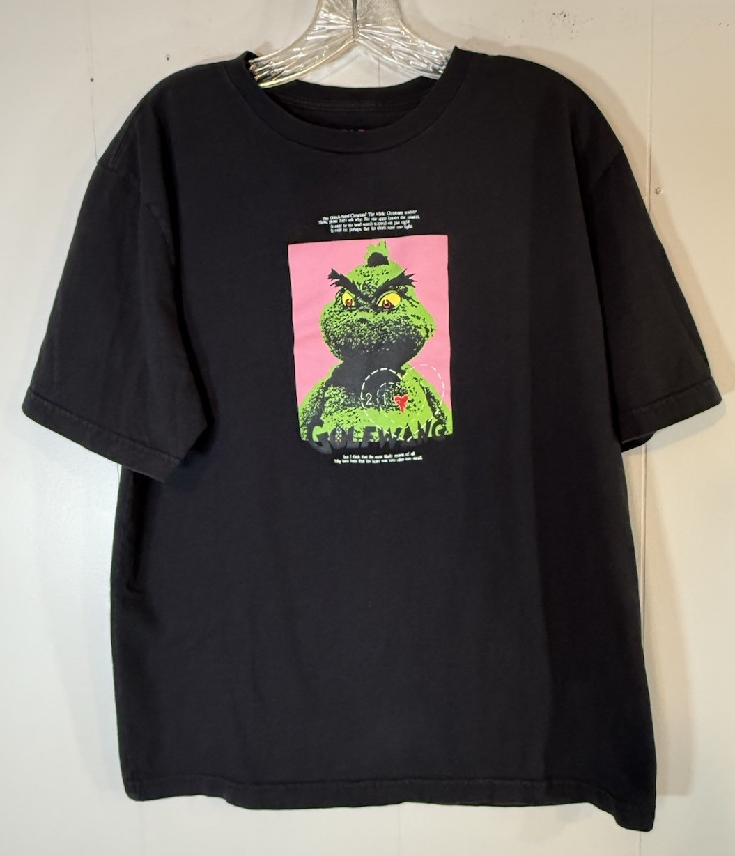 Golf Wang Grinch Black T-shirt Size XL (see Measurements In Description)